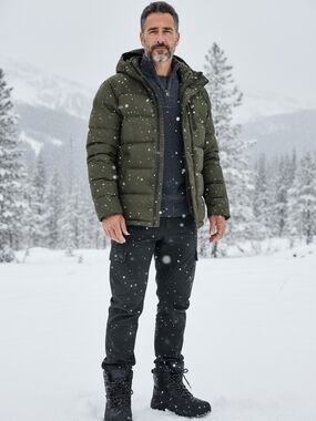 Nortiv 8 Men’s Waterproof Insulated Winter Snow Hiking Boots Size 9.5